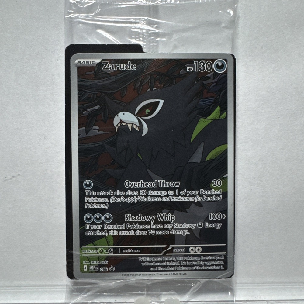 Sealed Pokemon Zarude 088 Mega Evolution Promo Holo TCG Card